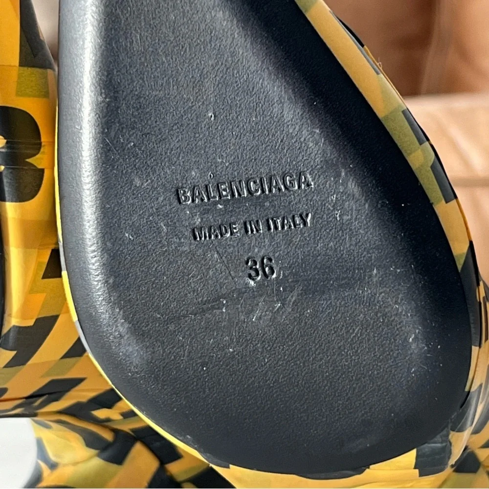 Balenciaga Yellow Tape Heels - Picture 2 of 9